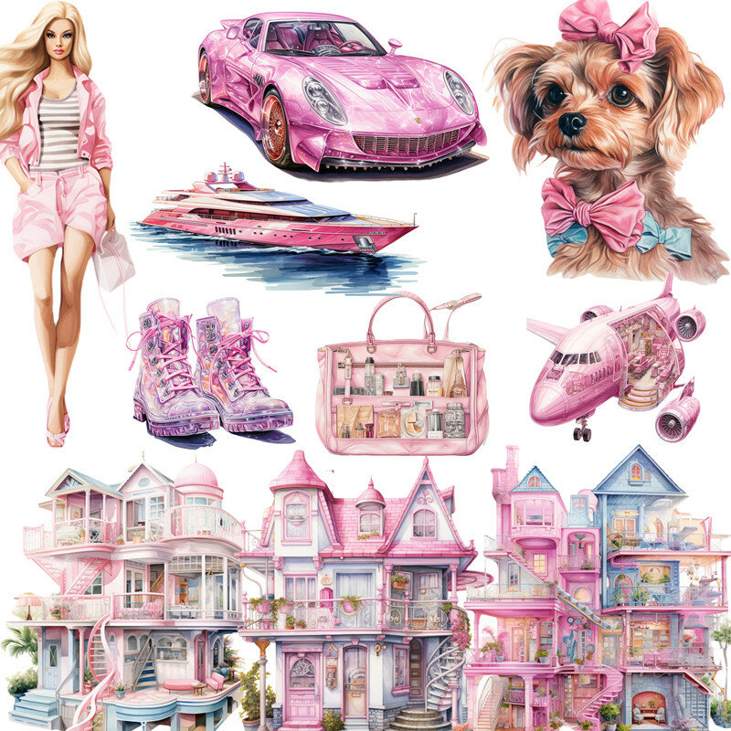 A vida rosa etiqueta diária, diy, scrapbooking, álbum, lixo, jornal, decorativo, artesanato, 16 pcs/pack