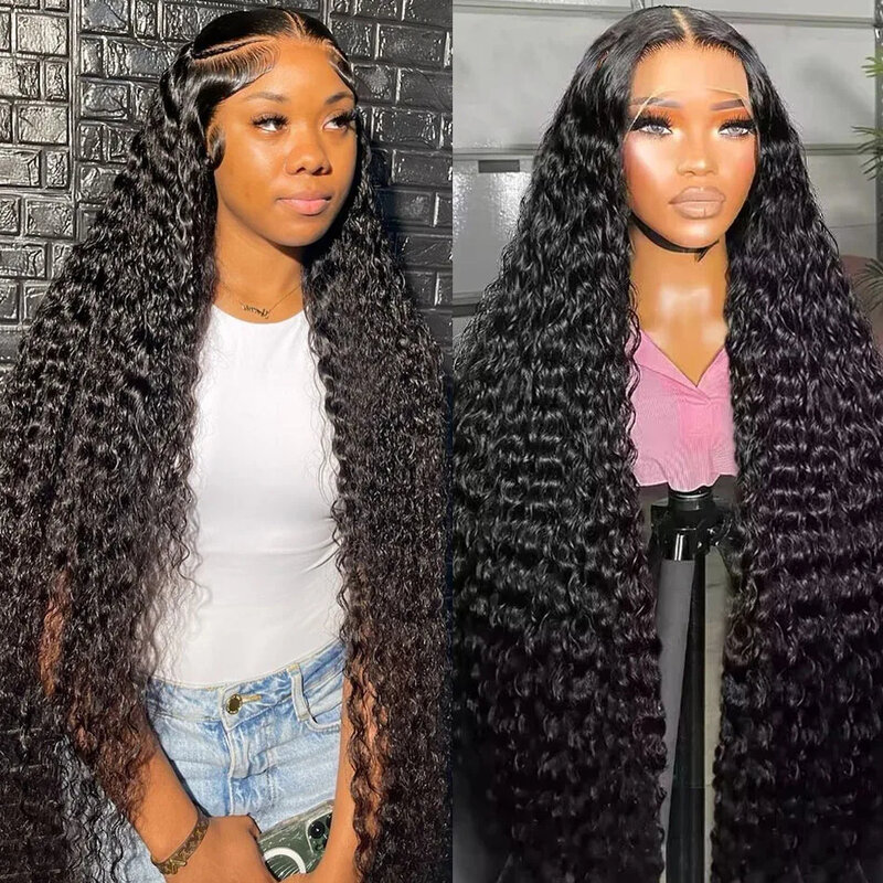 Water Wave 13x4 Lace Frontal Wigs Full Lace Front Human Hair Wigs For Black Women  HD Wet And Wavy Loose Deep Wave Front Wig