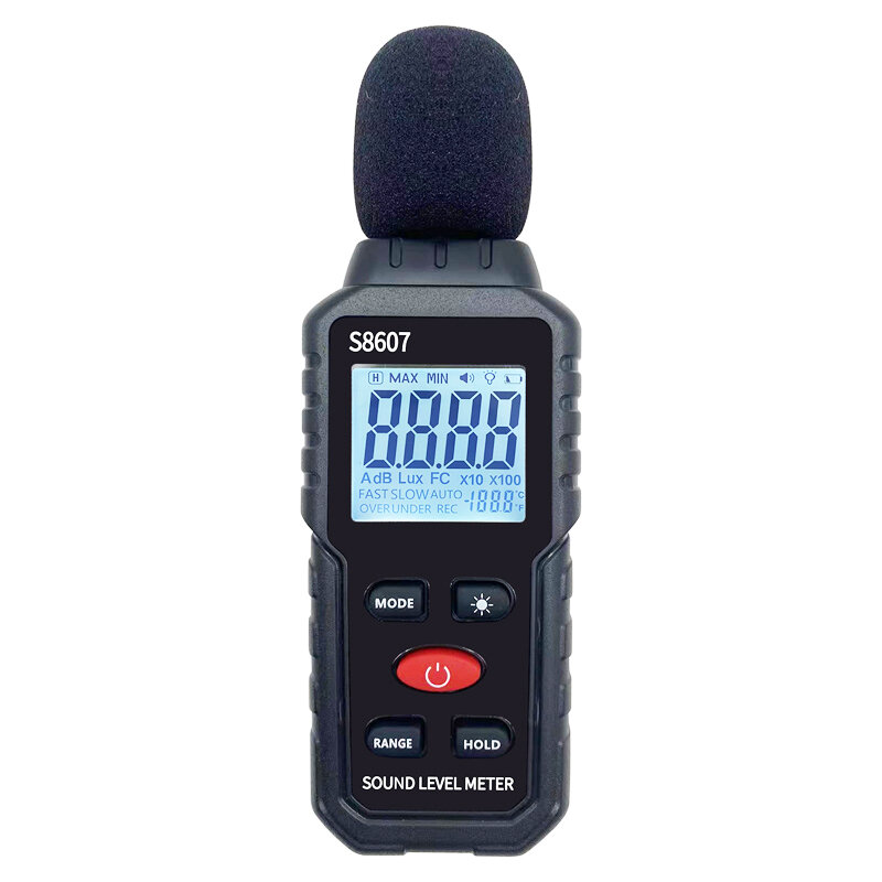 Cyfrowy 30 ~ 130dB decybelimeter dB miernik poziom dźwięku miernik miernik poziomu hałasu miernik decybeli 0.1 dB profesjonalny dźwięk
