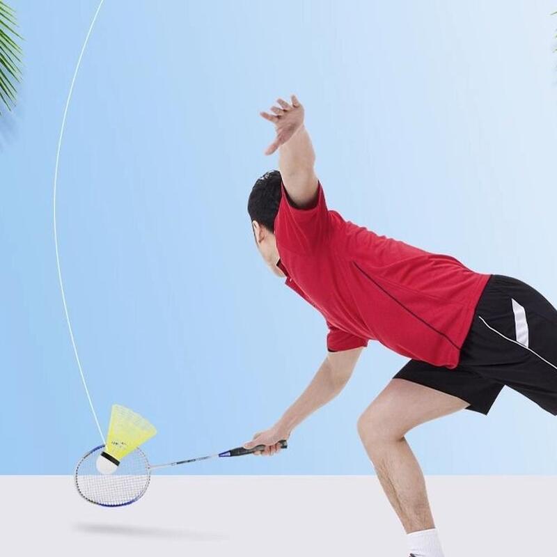 Raket bulu tangkis portabel, alat latihan Badminton melar profesional, mesin latihan belajar sendiri, aksesori latihan raket