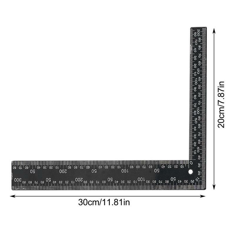 Right Angle Ruler Sewing Rulers Metal L Ruler For Carpenter Framing Handmade Sewing Measuring Layout Tools Leathercraft Black