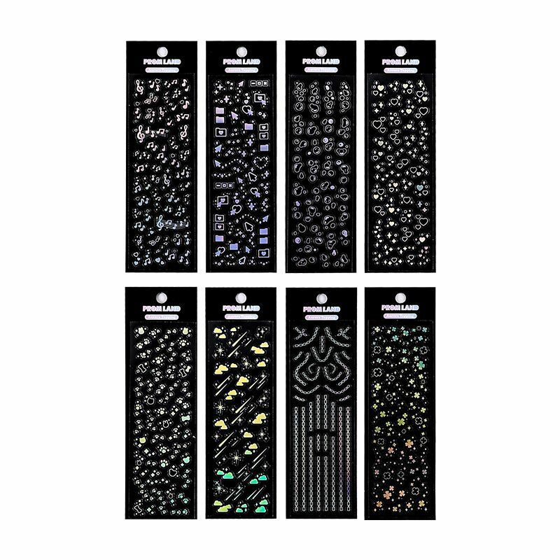 MOHAMM 12 fogli impermeabili scintillanti Laser Stars Dot adesivi decorativi per Scrapbooking Collage di decorazioni per carte fotografiche fai da te
