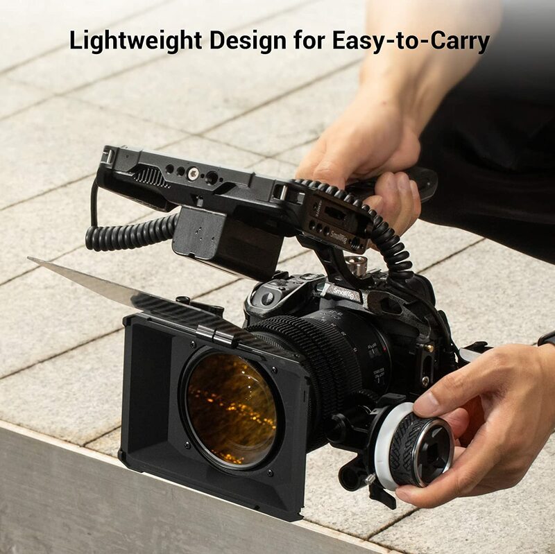 SmallRig Mini Matte Box Lite für Spiegellose DSLR Kameras Kompatibel mit 52mm/55mm/58mm/62mm/67mm/72mm/77mm/82mm/86mm Objektiv 3575
