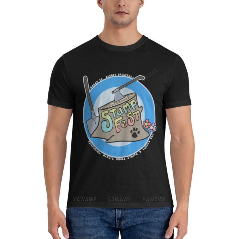 T-shirt clássica masculina Stump Fest, Camiseta do verão, Camisetas gráficas engraçadas, Camisas de algodão