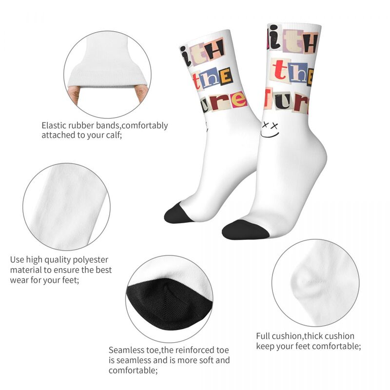 Faith In The Future World Tour Louis Tomlinsons Crew calcetines cómodos para mujer, medias de tubo medio con gráfico acogedor, pequeño regalo