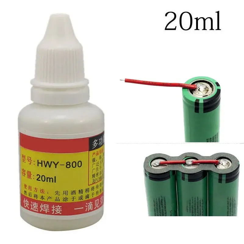 20ml Stainless Steel Flux Soldering Paste Liquid Solders HWY-800 Strong Welding Metal Multifunctional Soldering Tools