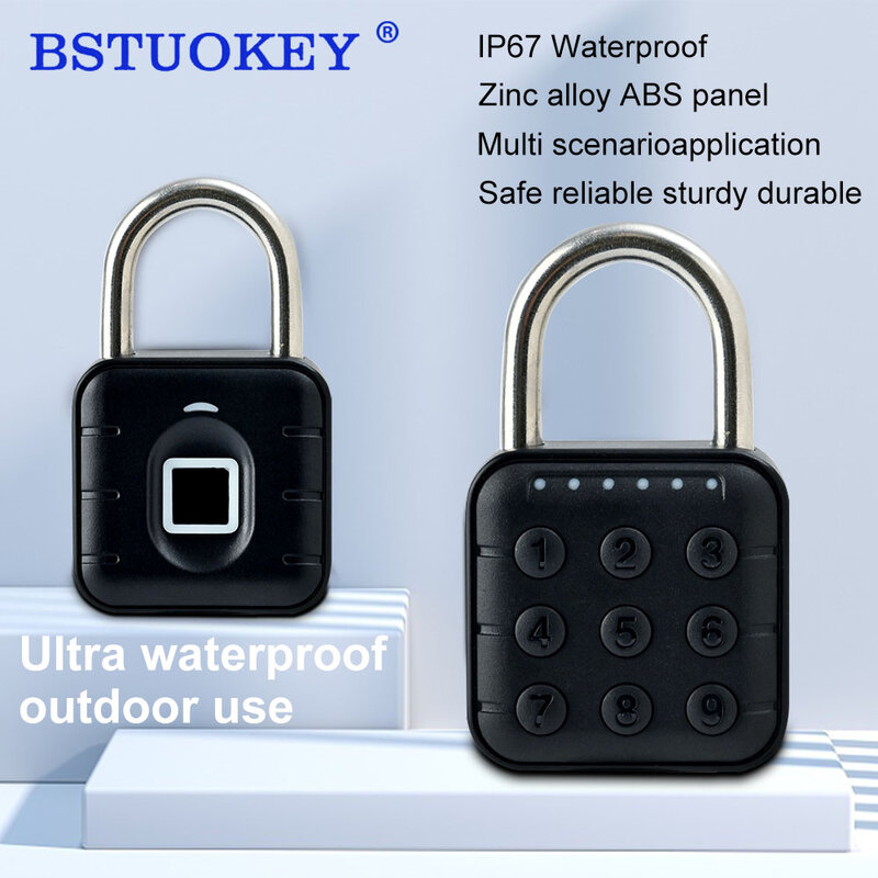 Tuya Smart Padlock Biometric Fingerprint Lock Waterproof Electronic Locks Smart Life APP Keyless Unlock Home Security Protection