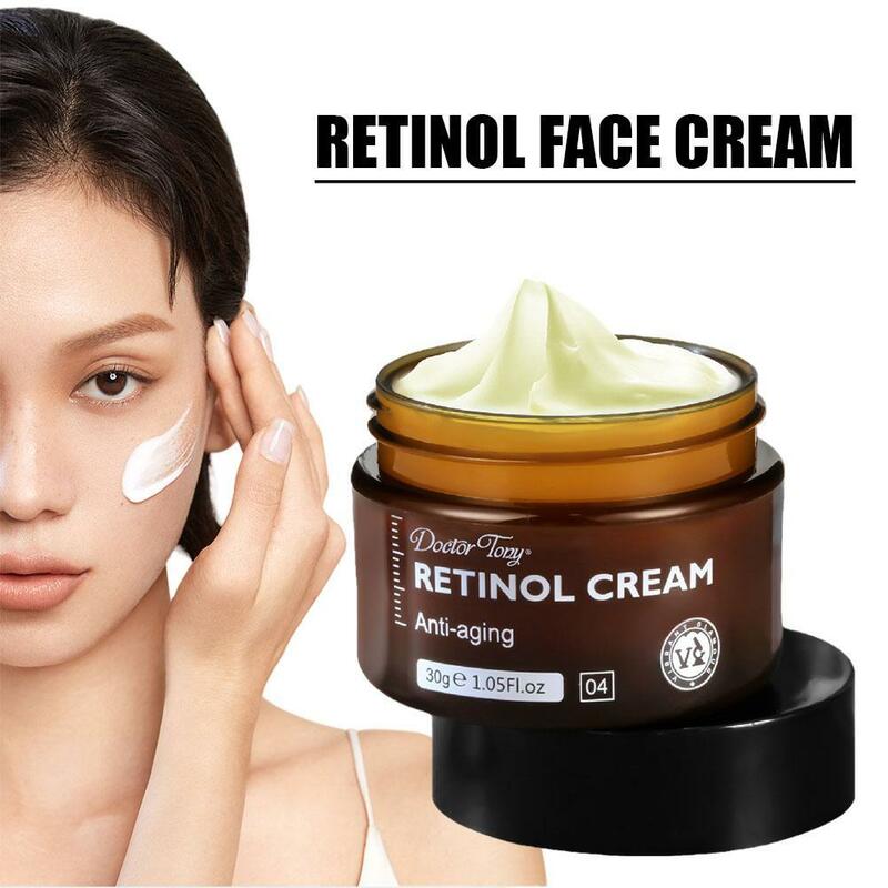 Crema Facial de Retinol para mujer, antienvejecimiento, elimina las arrugas, reafirmante, Lifting, blanqueador, brillo, hidratante, cuidado de la piel Facial, 30g