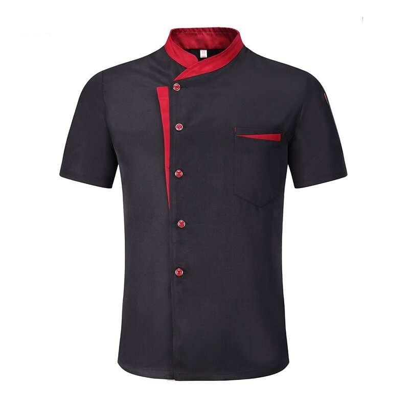 Chefs Short Sleeve Summer Set Restaurant Hotel Kitchen Workwear Men and Women Youth Breathable Thin Chef Jacket Apron chef coat