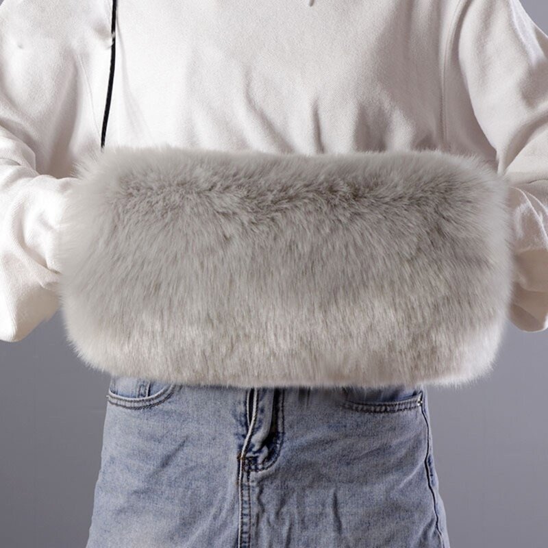 น้ำหนักเบา Thicken Faux Furs มืออุ่นฤดูหนาวกลางแจ้งเดินป่ามืออุ่น Dropship