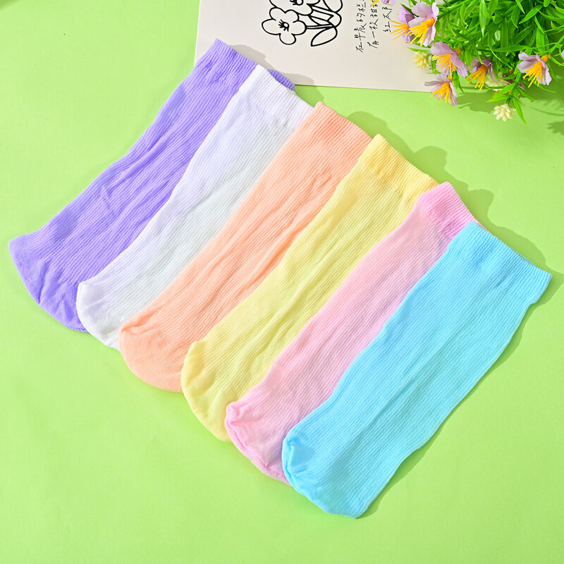 Calcetines de primavera y verano Para bebés y niñas, medias de Color caramelo Para recién nacidos, 10 pares
