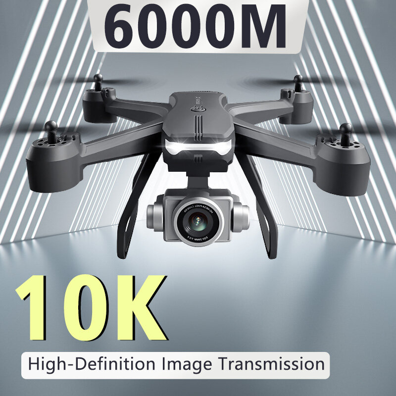 V14 Drone profesional kamera definisi tinggi, mainan helikopter Quadcopter kendali jarak jauh 10k Wifi Fpv 6000m