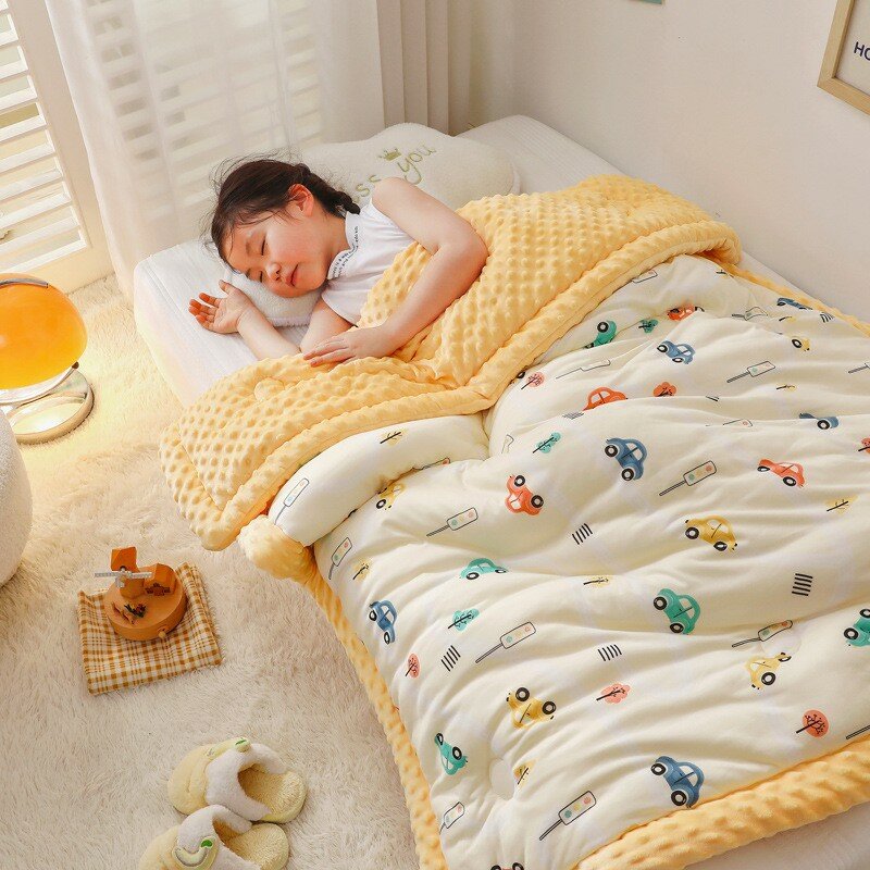 Selimut Bayi Hangat Musim Dingin Selimut Quilt Musim Panas Penutup Tidur Siang Lembut Selimut Tebal Tempat Tidur Bungkus Bayi Baru Lahir