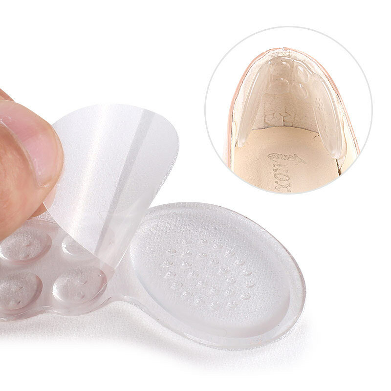 1 paio di tacchi alti solette in Silicone morbido invisibile moda tacco posteriore sottopiede per allattamento donna strumento per la cura dei piedi inserti e cuscini