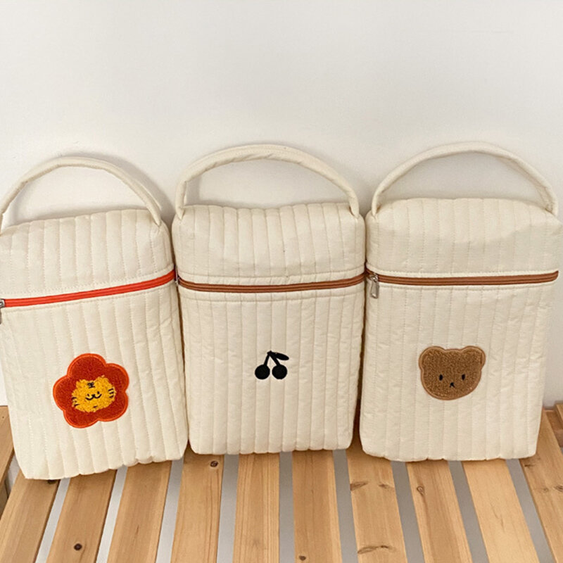 Cute Handbag Women Large Capacity Zipper Portable Tablet Book Storage Bags coreano Fashion Cartoon Bear multifunzione Tote Bags