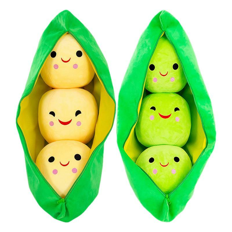 Stuffed Plush Toy Peas In A Pod Plush Toy Soft Pod Stuffed Pillow High Quality Pod Stuffed Pillow For Home Decor Offices  Couch