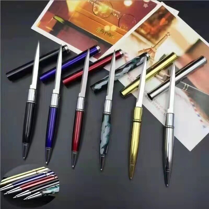 Multifunctional Metal Tactical Ballpoint Pen Portable Outdoor Self-defense Writing Dismantling Hidden Disguise Knife Pen Gifts
