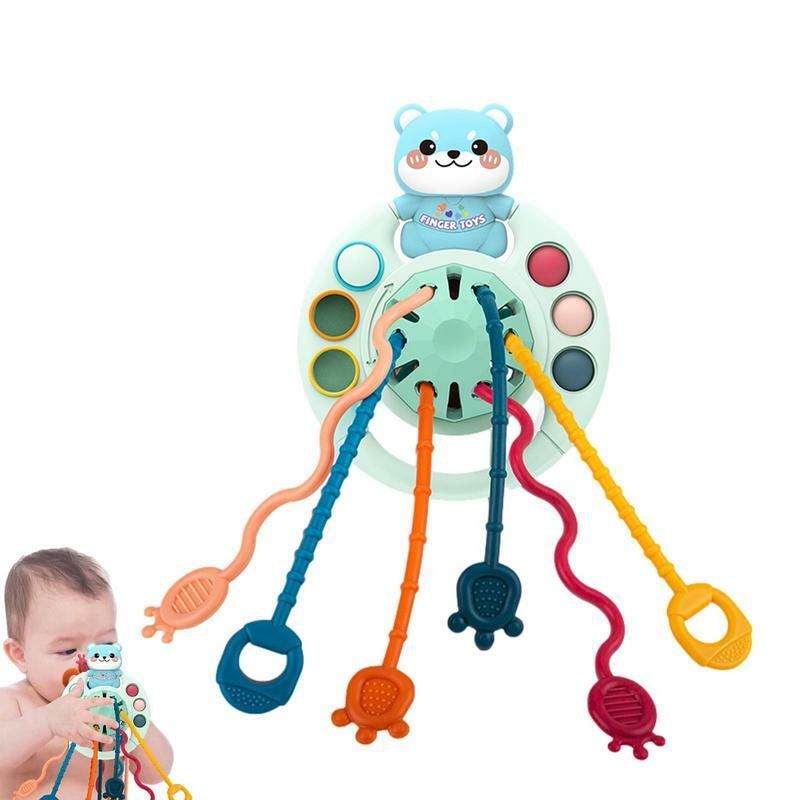 Sznurek zabawka ruchowa pociągnięcia sznurka do podróży samolotem zabawki sensoryczne zabawki dla małych dzieci edukacyjne dla 1-3