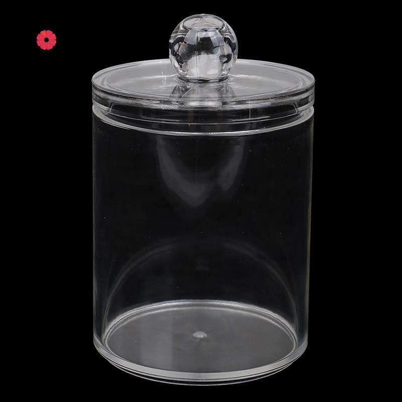 New 7X10CM Single Layer Clear Acrylic Storage Box Holder Transparent Cotton Swabs Stick Cosmetic Makeup Organizer Case