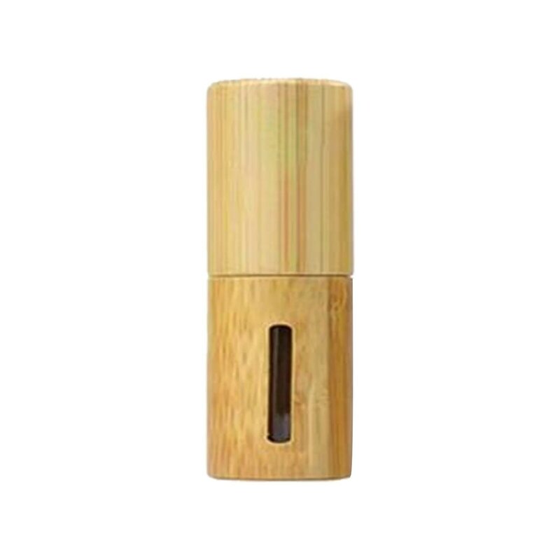 3/5/10ML Botol Rol Bambu Botol Rol Kayu Botol Minyak Esensial Bambu Yang Dibungkus Botol Rol Jendela Terbuka Botol Esensial