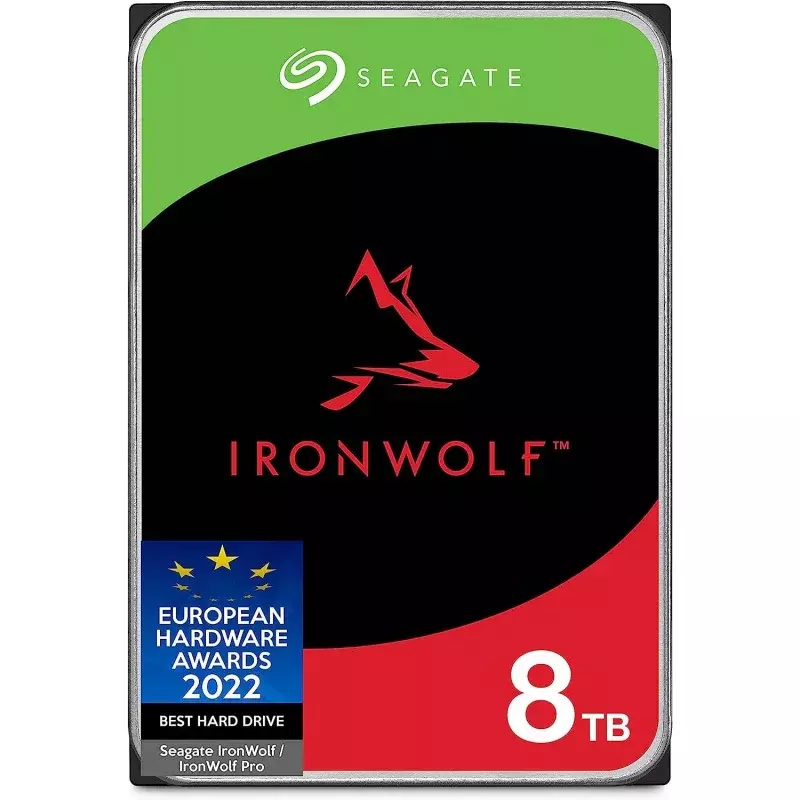 Seagate IronWolf disco rigido interno NAS da 8TB HDD - 3.5 pollici SATA 6 Gb/s 7200 RPM 256MB di Cache per l'archiviazione collegata alla rete RAID-