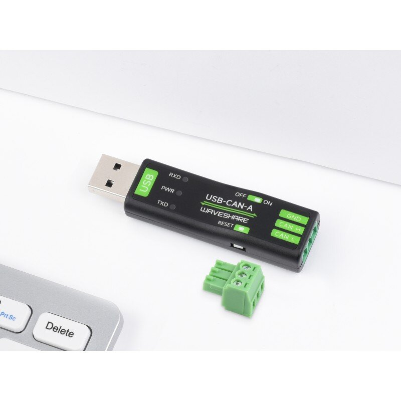 Waveshare USB to CAN Adapter Model A, STM32 Chip Solution, Multiple Working modes, Multi-system Compatible