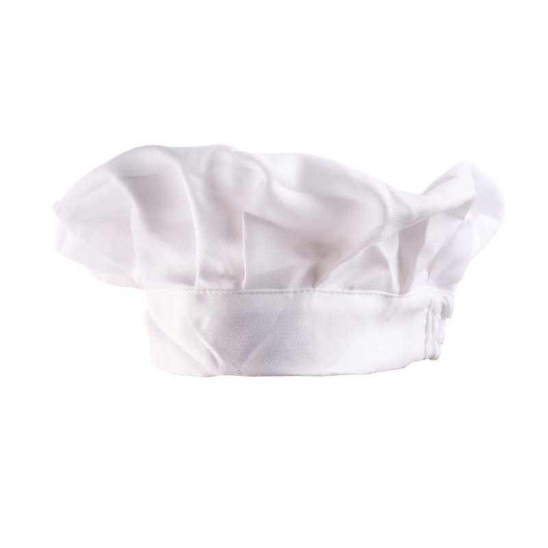 Sombrero de Chef culinario para hombre y mujer, gorro redondo de lona para personal de Catering, reutilizable, color blanco