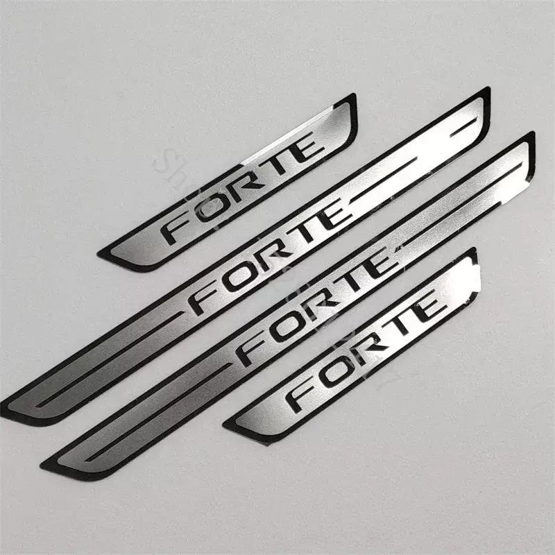 Untuk KIA Forte 2009 2010 2011 ~ 2023 pelat lecet ambang pintu penjaga baja tahan karat stiker Pedal tendangan mobil Aksesori Styling
