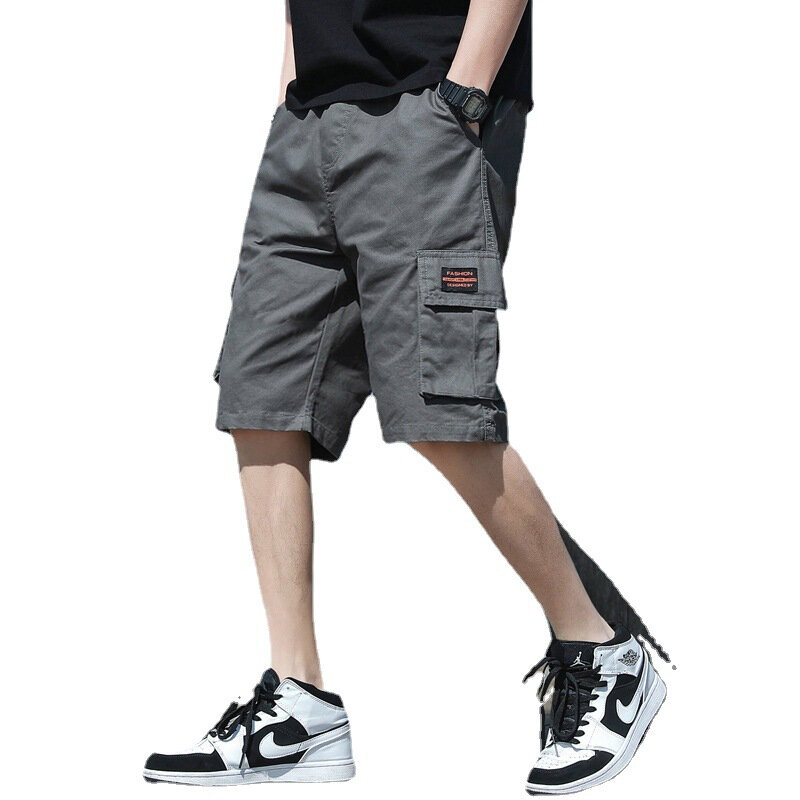 2023 New Ropa Hombre Men Trend Cargo Shorts pantaloncini tascabili con stampa lettera da uomo estate nuova moda Casual pantaloncini dritti maschili