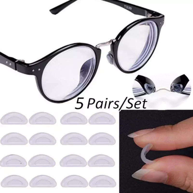 10/20pcs Glasses Nose Pads Adhesive Silicone Nose Pads Non-slip Transparent Nosepads for Glasses Eyeglasses Eyewear Accessories