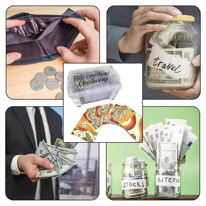 100 конвертов Challenge Kit 100 конвертов для экономии денег конверты для экономии денег и экономии денег