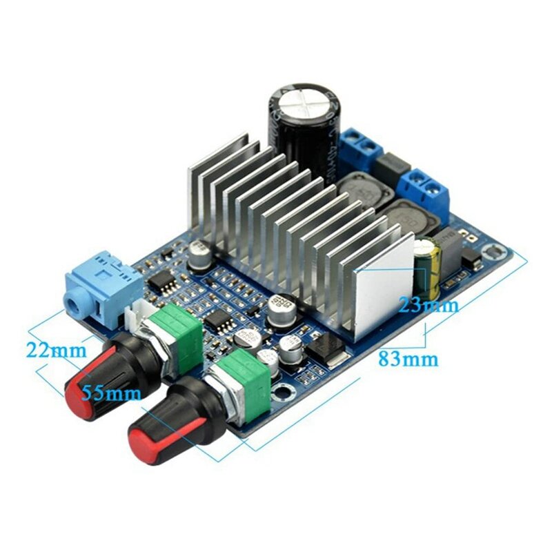 TPA3116 papan Amplifier Subwoofer, aksesori Audio Video Amplifier daya kecil Digital DC12-24V Output Bass 100W
