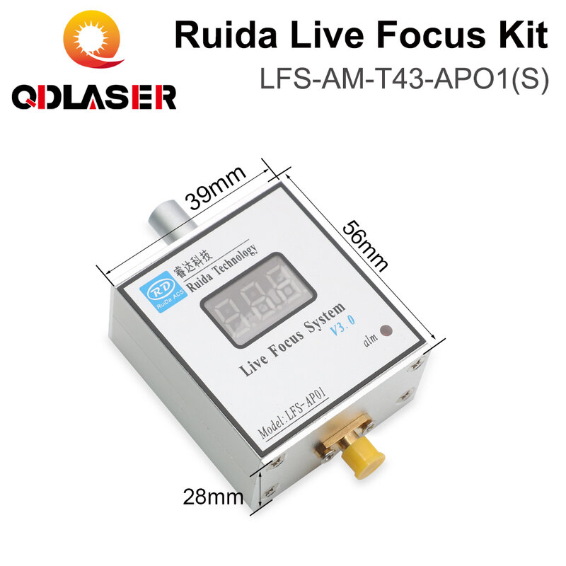 QDLASER-Ruida LFS-AM-T43-AP01(S) Corte De Metal, Sistema De Foco Em Tempo Real, Amplificador E Cabo De Conexão Amplificador Para Máquina A Laser