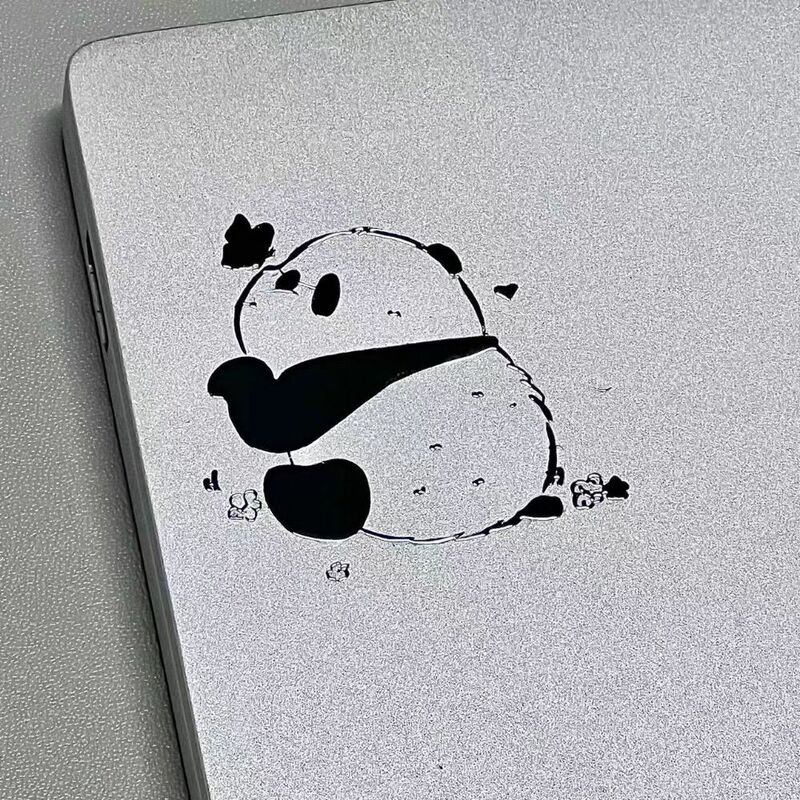 Panda computador adesivos decorativos, desenhos animados duráveis, planejador metal, moda Scrapbooking