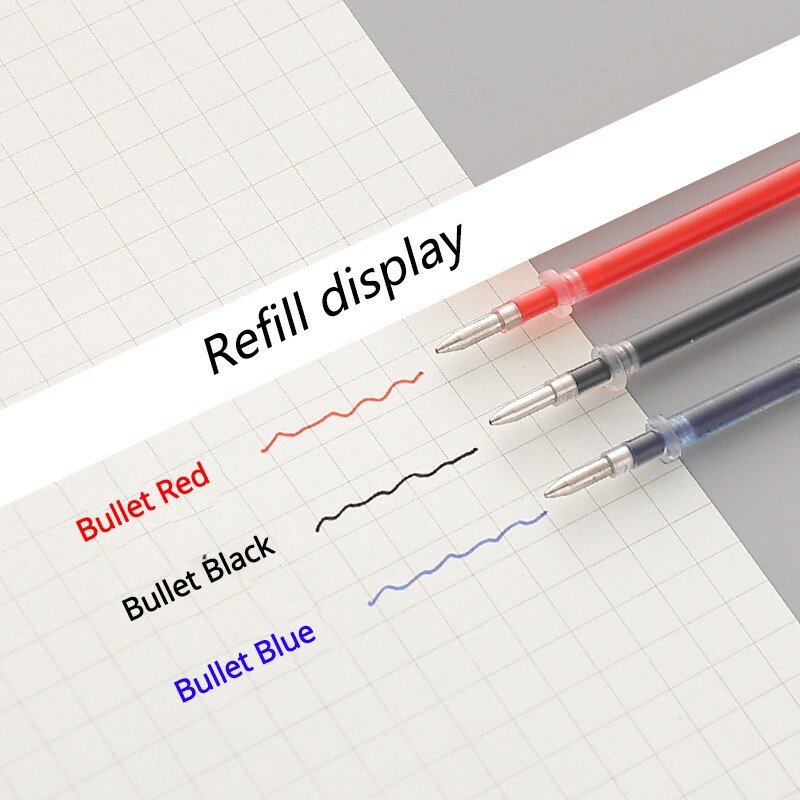 30 buah Set pena Gel 0.5mm pulpen hitam biru merah warna tinta pena Kawaii perlengkapan alat tulis sekolah kantor pelajar
