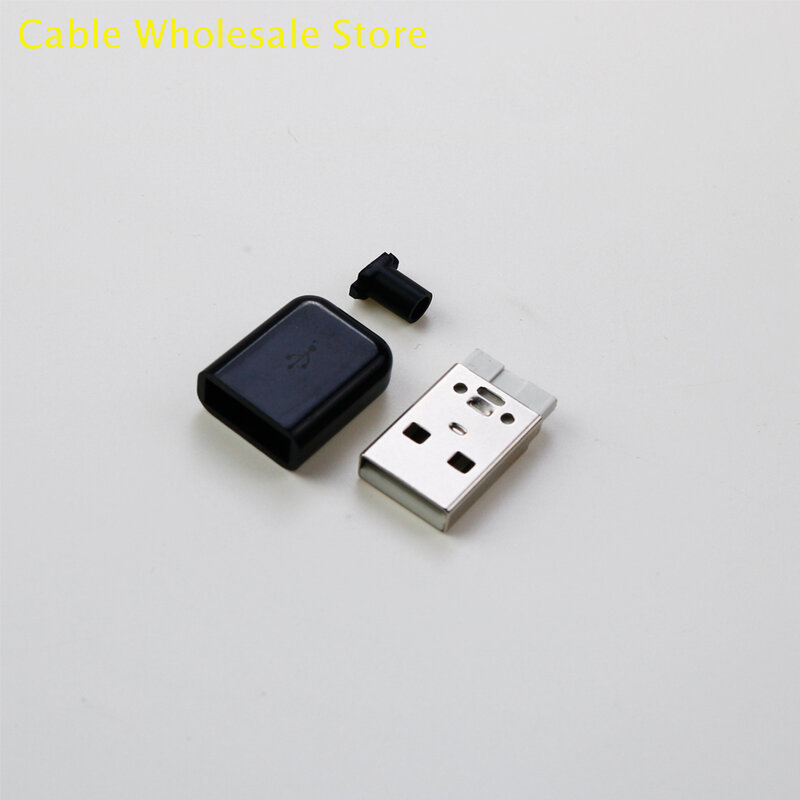 プラスチック製の背面に取り付けるためのアダプター,1ピース/los diy USB 2.0,コネクター,黒い端子