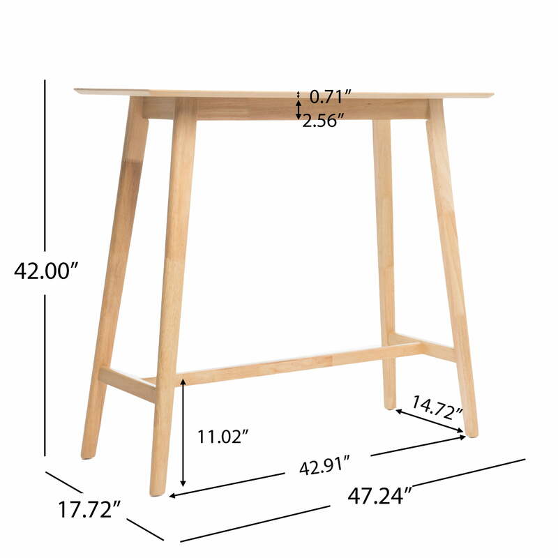 Mesa de Bar de madera con acabado de roble, mesa de Bar para Bistro, Pub, Mostrador de cocina, altura de comedor