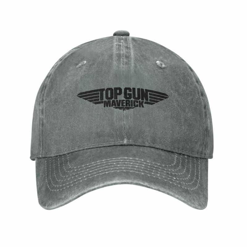 Retro Top Gun schwarz Außenseiter Baseball Cap Unisex Distressed Denim Kopf bedeckung Film Outdoor Sommer verstellbare Kappen Hut