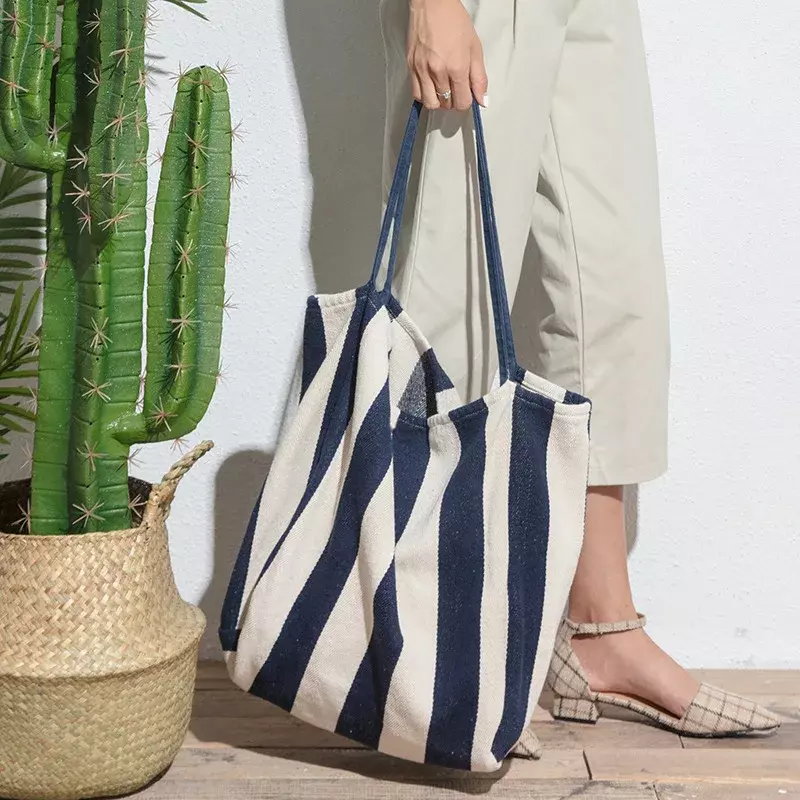 Prosty spersonalizowany przenośne płócienne torby o dużej pojemności w stylu Vintage torba na jedno ramię torby zakupowe na co dzień damska torebka