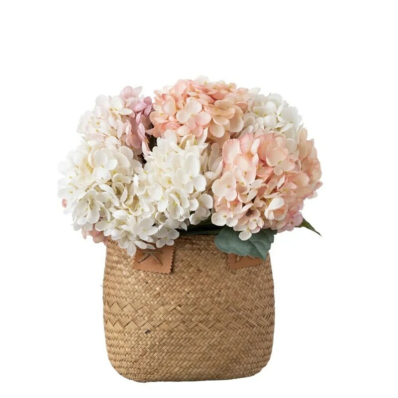 Ramitas de flores artificiales de hortensia, Mini flores falsas, plantas verdes, decoración de boda, artesanías INS, decoración del hogar y jardín, 30cm