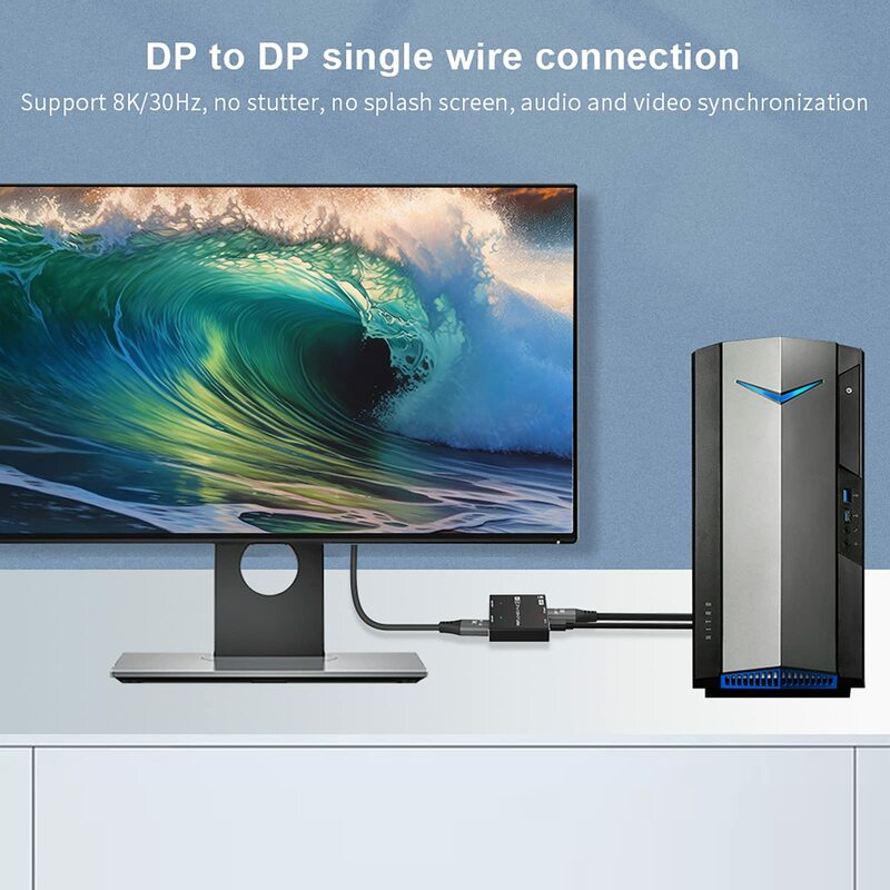 Rozdzielacz wideo DP 8K @ 30Hz do DP HDMI kompatybilny przełącznik przechwytywania 4K MST przełącznik wyboru komputer przenośny Monitor HD
