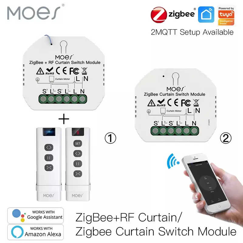 MOES ZigBee 3,0 Smart Vorhang Schalter Modul Motorisierte Rollladen Jalousien Motor Tuya Smart Leben Alexa Echo Google Hause