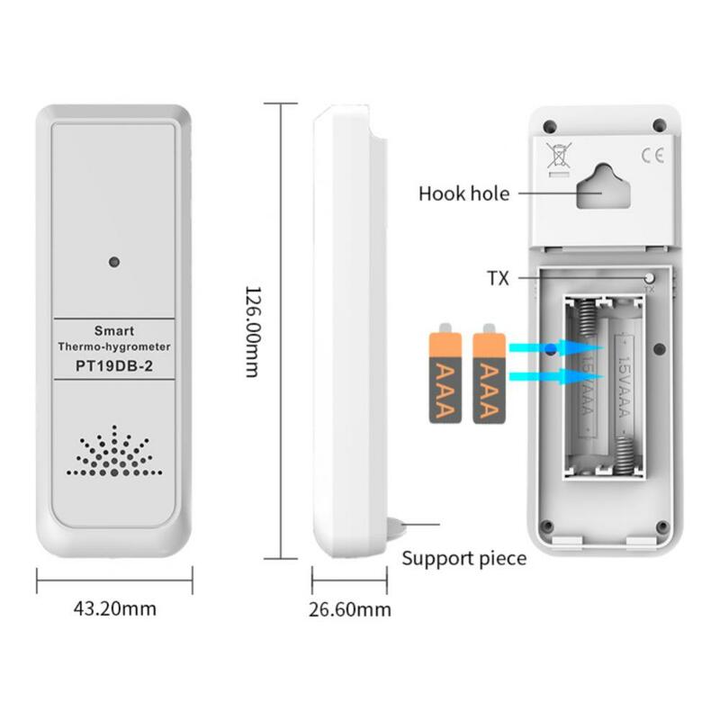Aubess Tuya Smart Outdoor Temperature Humidity Sensor -10℃-50℃ Detection Range Mobile App Remote Monitoring Support Gateway