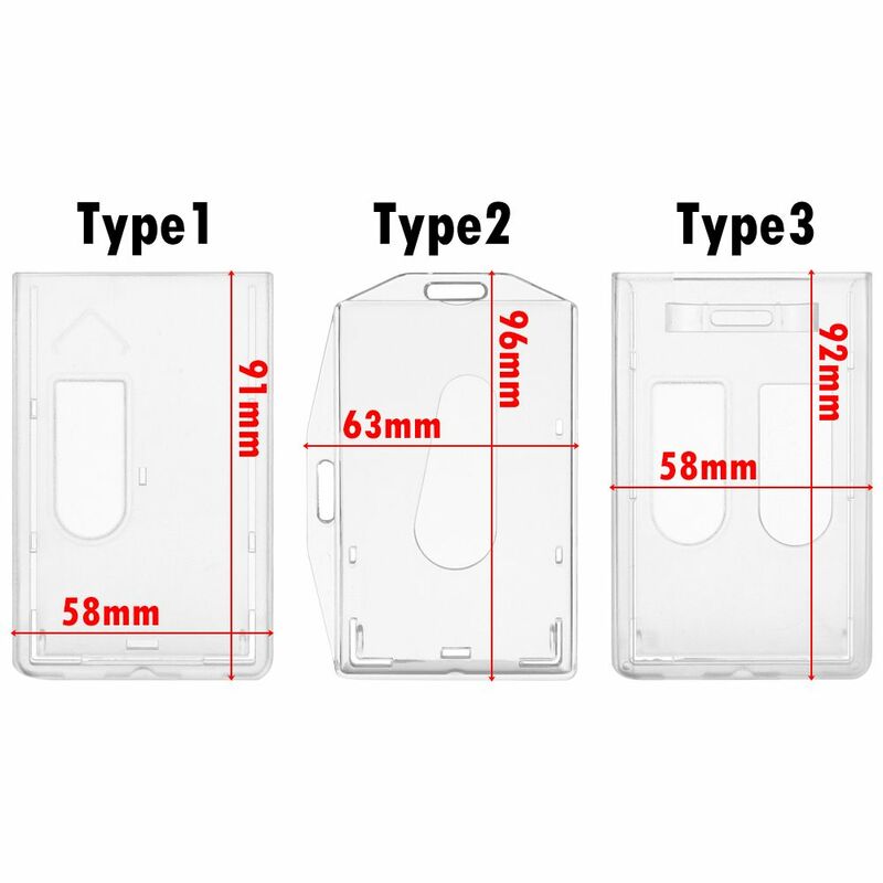 Hard Plastic Office School Badge Protector Cover ID Business Case Name Card Card Sleeve ID Card Pouch Work Card Holders