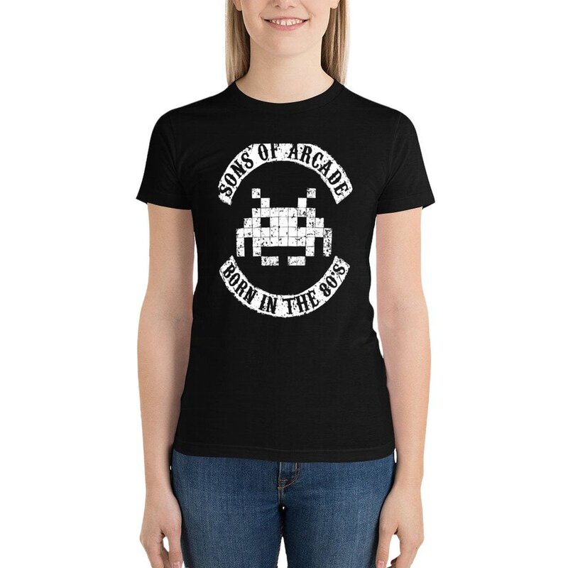 Camiseta de Sons of Arcade para mujer, tops, ropa de anime, Camiseta de algodón