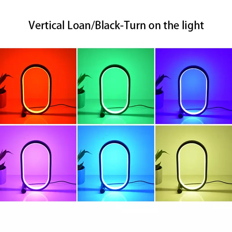 Colorido RGB LED Desk Lamp, USB Luz de Leitura, 3 Cores, Regulável, Estudo, Quarto, Cabeceira, Decoração Interior