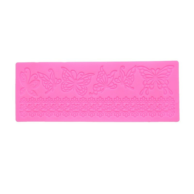 Butterfly Lace Pattern Silicone Mold Fondant Cake Rim Chocolate Dessert Pastry Making Decorative Kitchen Baking Accessories Tool