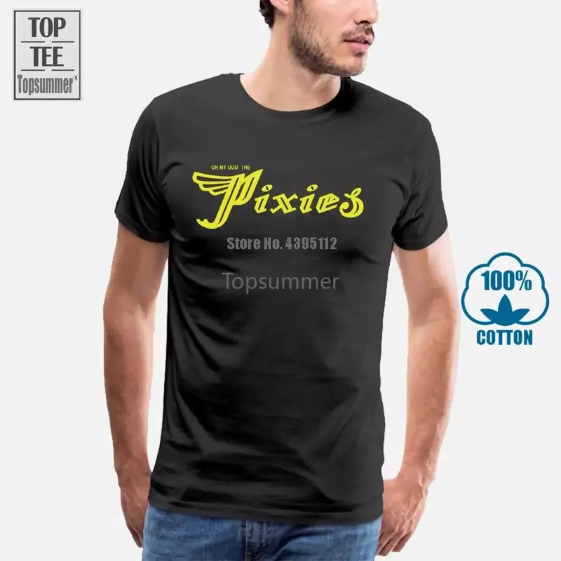 T Shirt Casa 2018 Nova Marca Tee Roupas de Algodão Novos Homens Pixies Rock Band Bodybuilding T Shirt Impressão Tee Shirt Homens de Manga Curta