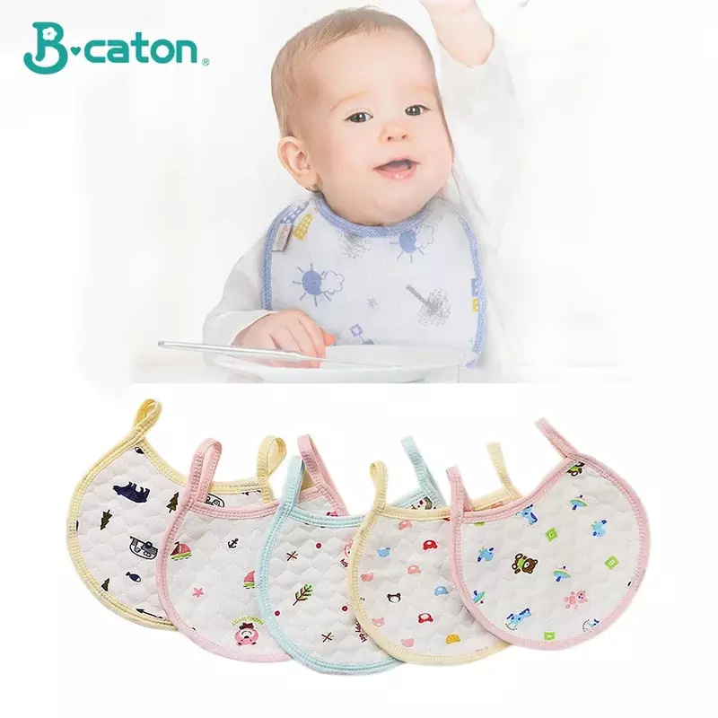 3pcs Baby Bibs Cotton 3D Thickening Water Absorption Waterproof Bibs Babys feeding Burp Cloths Cartoon Pattern Fit Baby Stuff