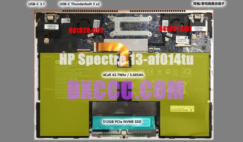EG50040S1-CA90-S9A 941827-001 941828-001 ventola di raffreddamento CPU per HP Spectre 13-AF 13-AF014tu 13-AF002LA 13-AF009TU 13-AF027TU